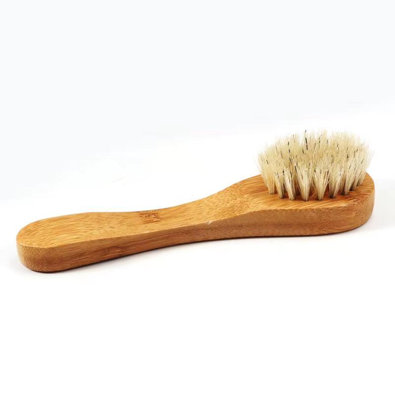 Face Brush Wooden Animal Hair Facial Deep Cleansing Blackhead Remover Massage Care Tool Washing Product Dropship